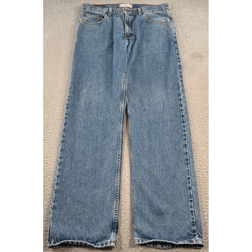 Vintage Levis Signature Jeans Men 32x30 Blue Denim Straight Leg Baggy Faded 2003